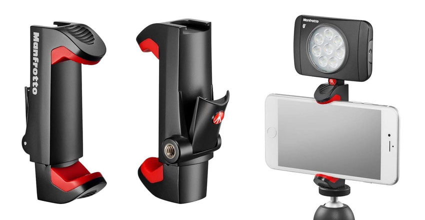 Telefoonhouder met vergrendeling: Manfrotto Pixi Universal Clamp