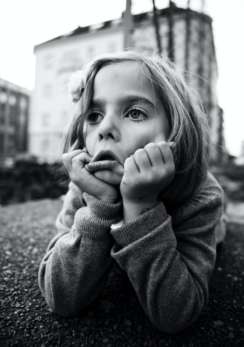 Beweging in een kinderportret