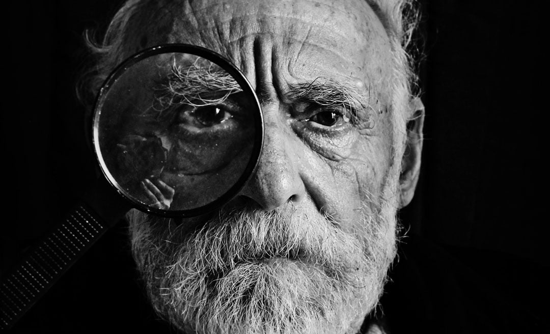 Foto van portret in zwart-wit