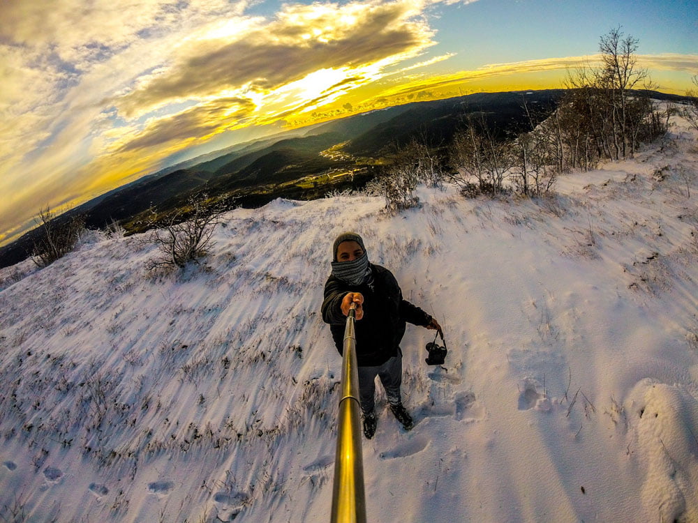 Van bovenaf fotograferen met selfiestick