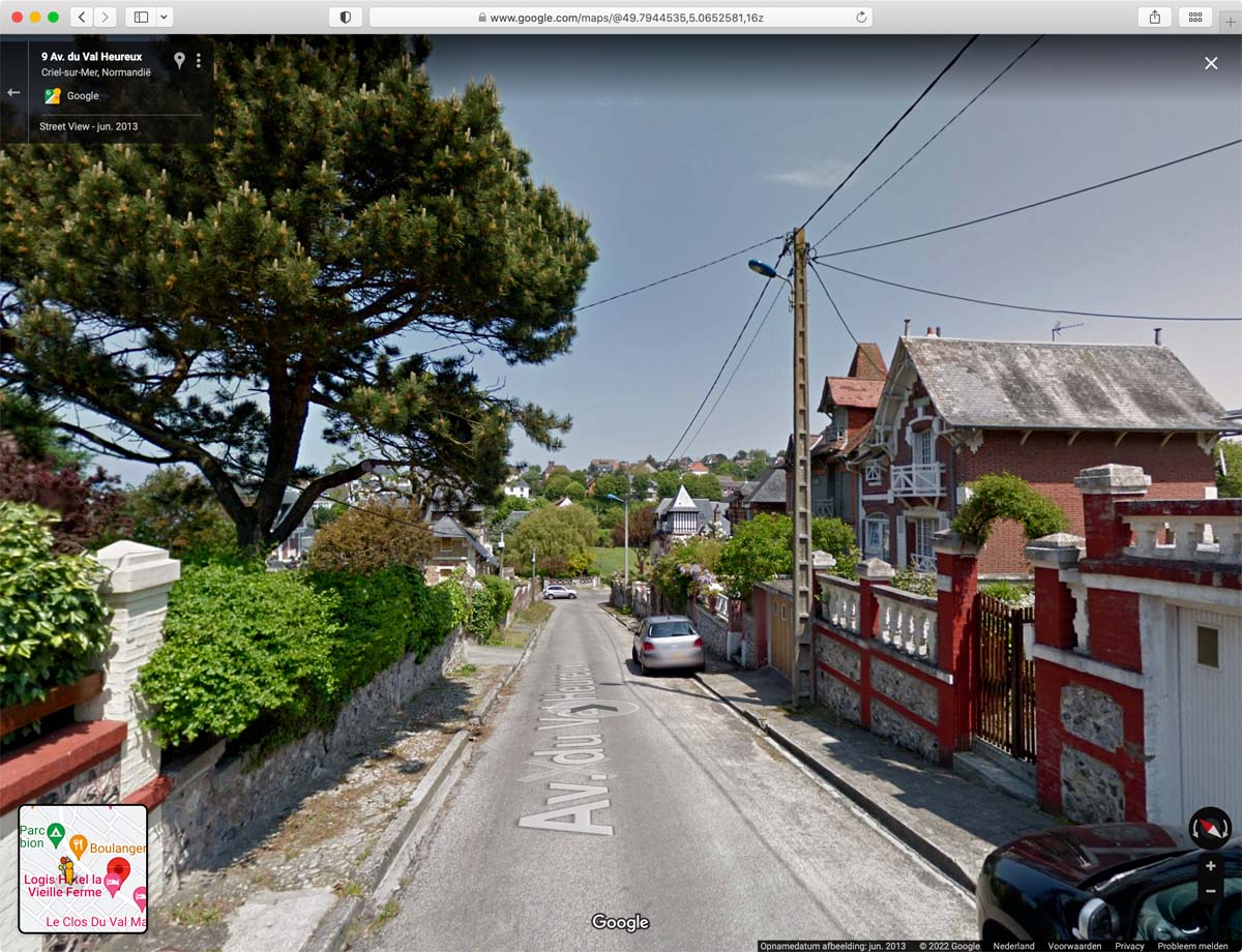Gebied verkennen met Google Streetview