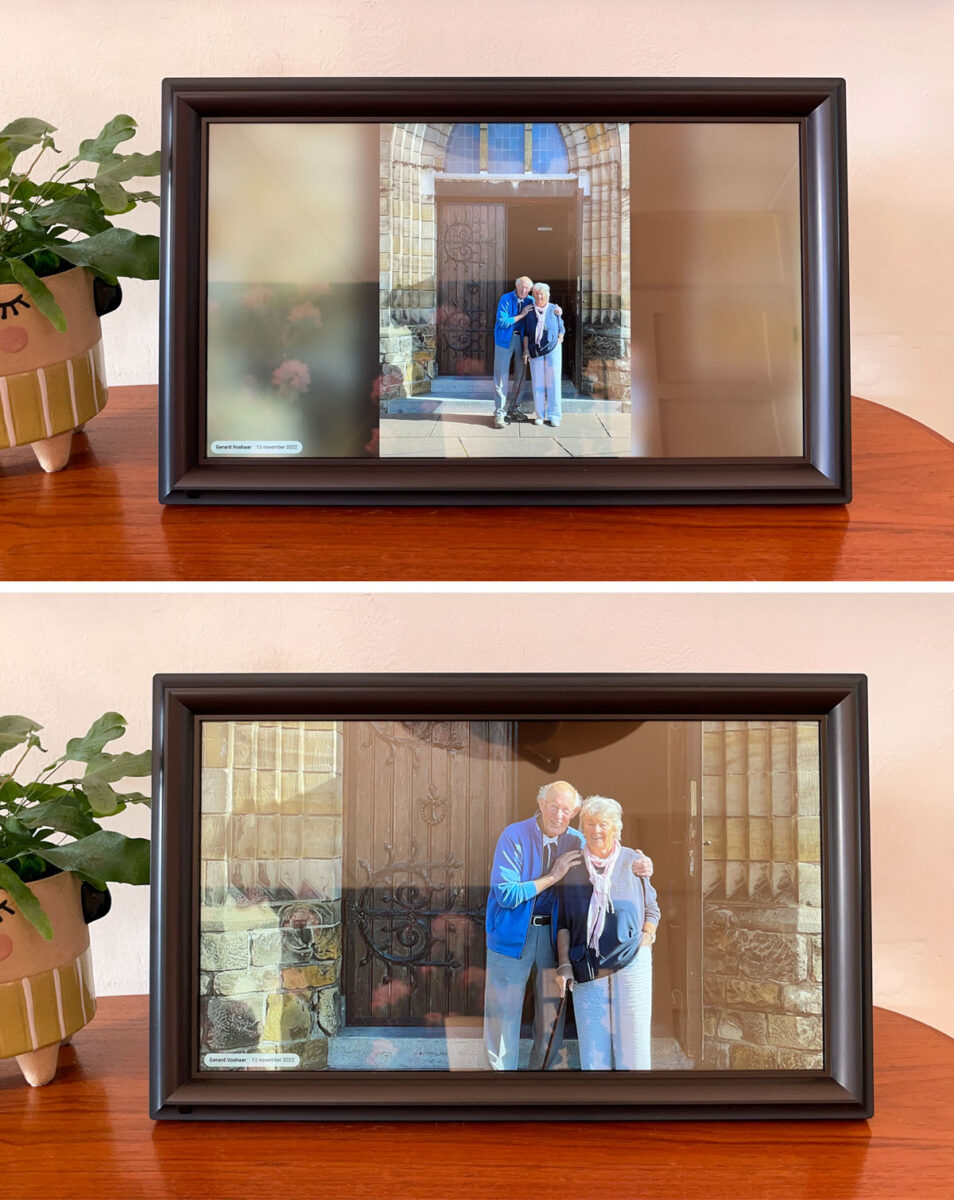 In Photoframe passen versus frame vullen