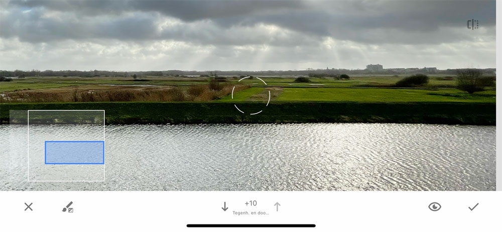 Inzoomen in Snapseed