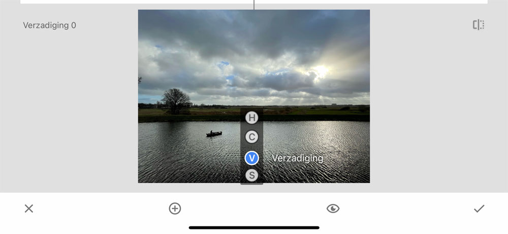 Snapseed selectief keuzes