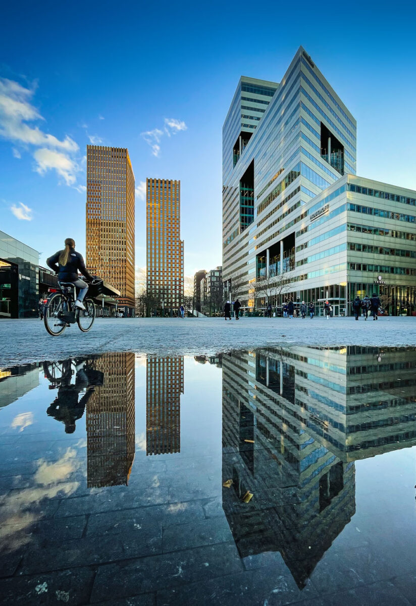 Reflectiefoto in Amsterdam