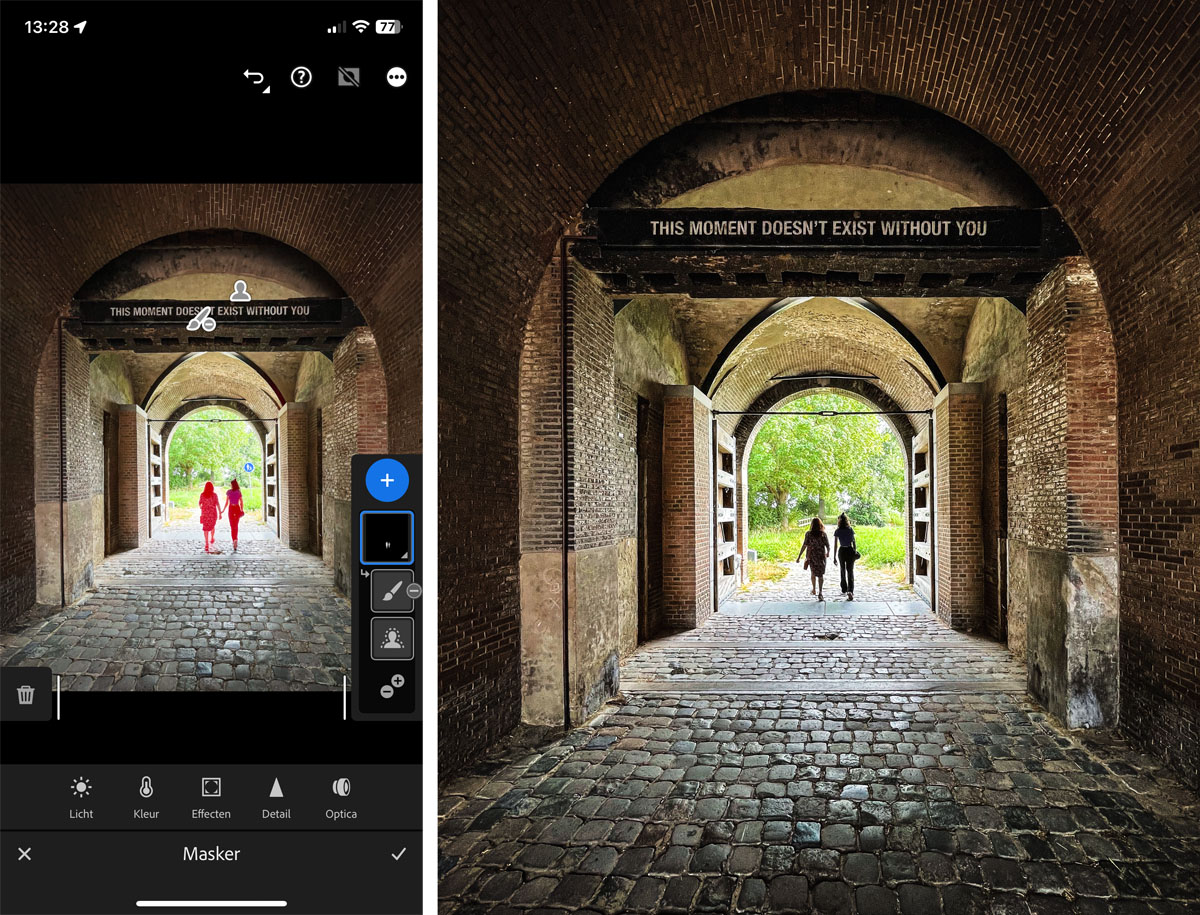 Donkerder maken van silhouetten