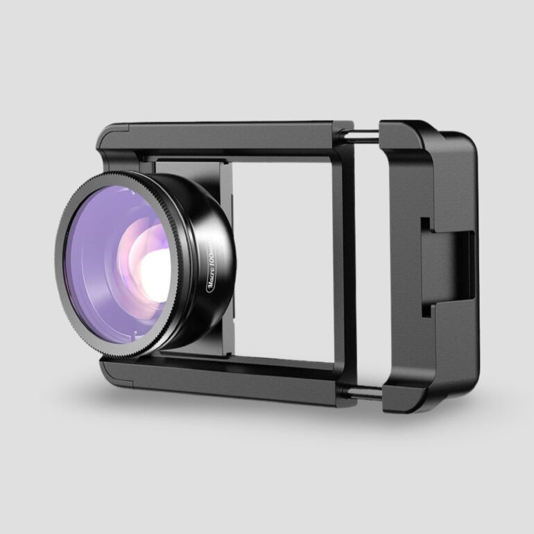 Apexel macrolens, polarisatiefilter en klem
