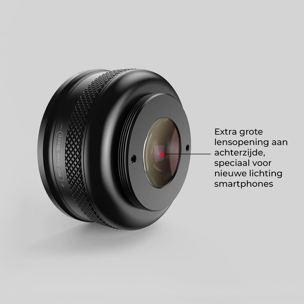 Achterzijde macro-zoom-lens voor smartphones