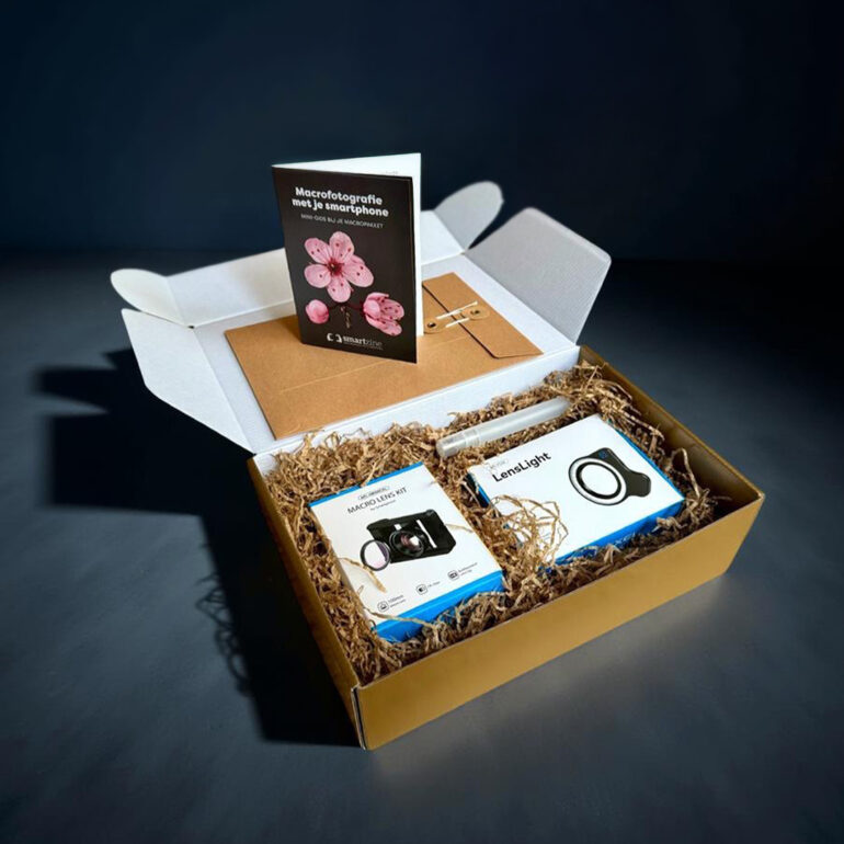 Cadeaupakket macrofotografie smartphone