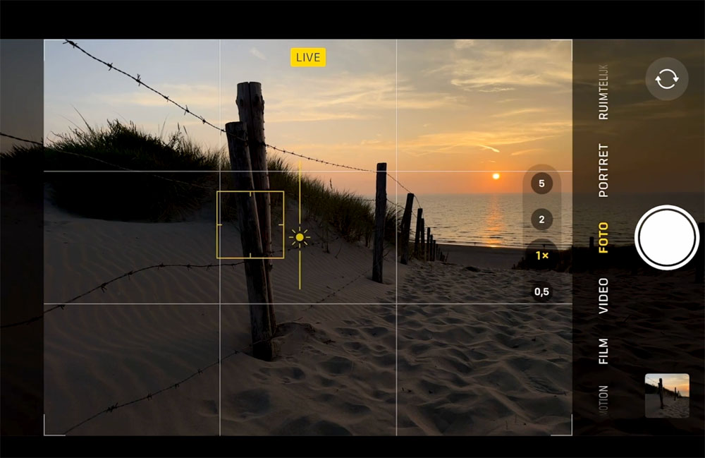 Zonsondergang fotograferen